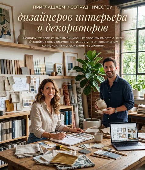 Сотрудничество с дизайнерами интерьера
